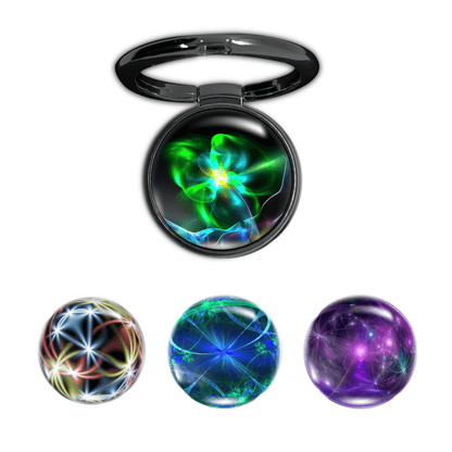 360 Holo-Ring Mobile Holder with 4 Changeable Logo Magnets - Swap-n-Snap