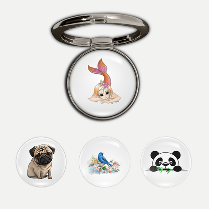 360 Holo-Ring Mobile Holder with 4 Changeable Logo Magnets - Swap-n-Snap