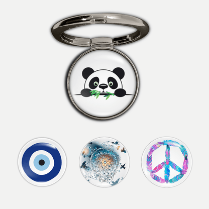 360 Holo-Ring Mobile Holder with 4 Changeable Logo Magnets - Swap-n-Snap