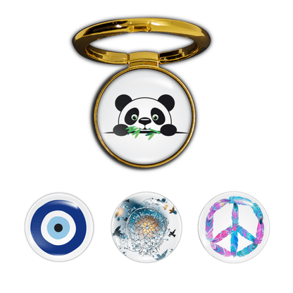 360 Holo-Ring Mobile Holder with 4 Changeable Logo Magnets - Swap-n-Snap