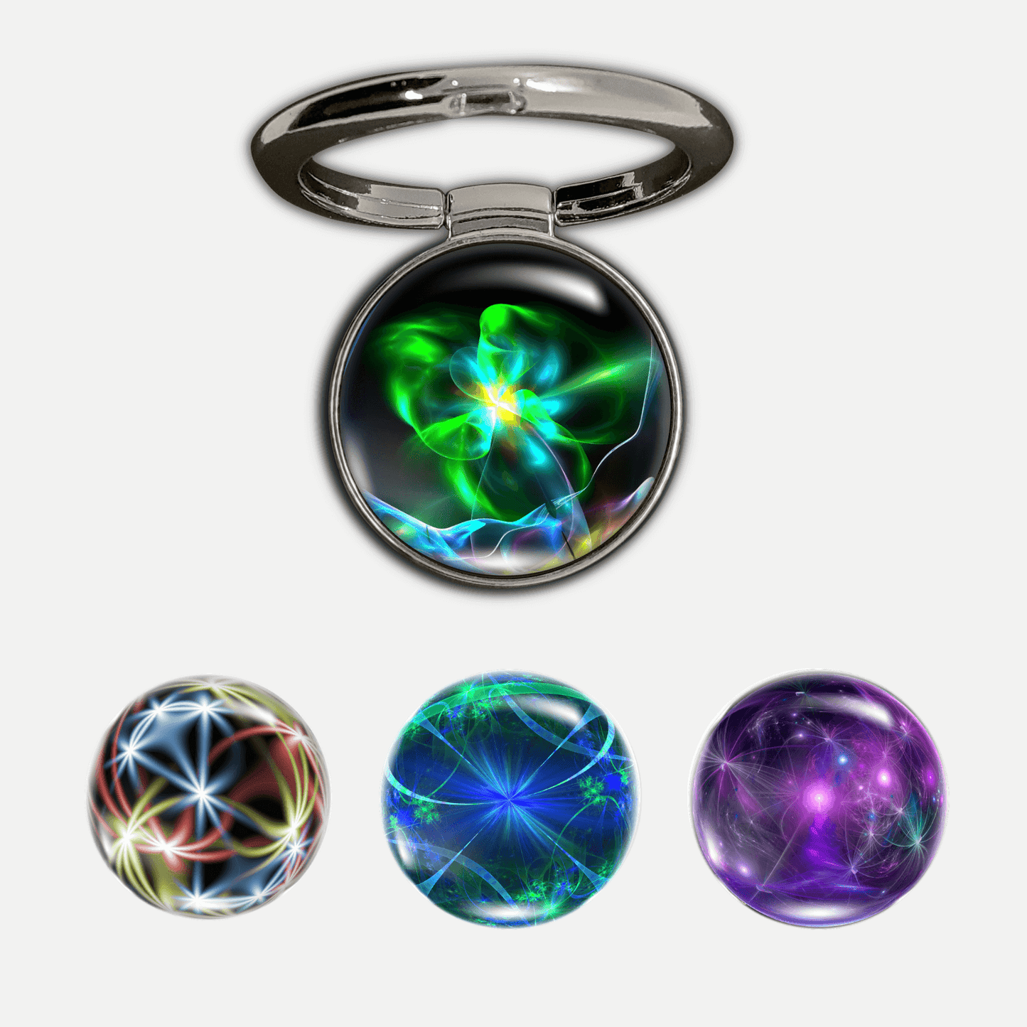 360 Holo-Ring Mobile Holder with 4 Changeable Logo Magnets - Swap-n-Snap